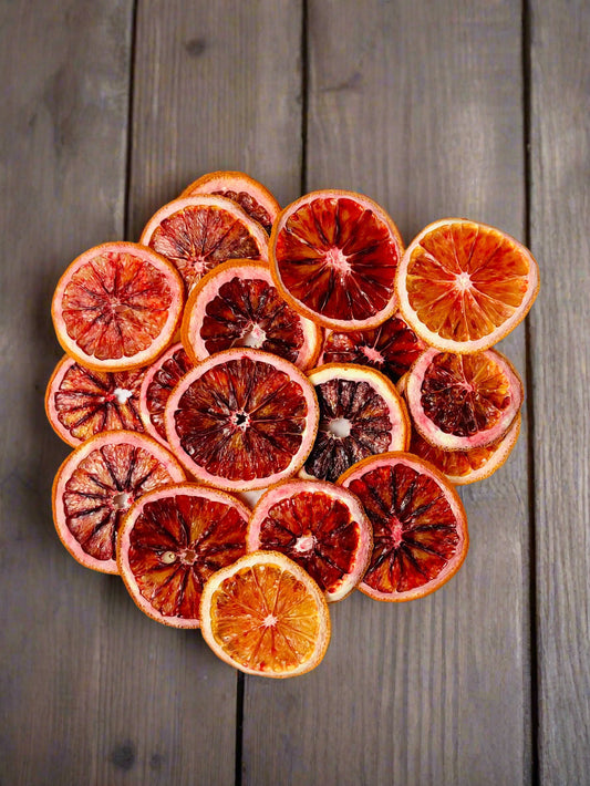 Dehydrated Blood Orange Wheel Garnishes