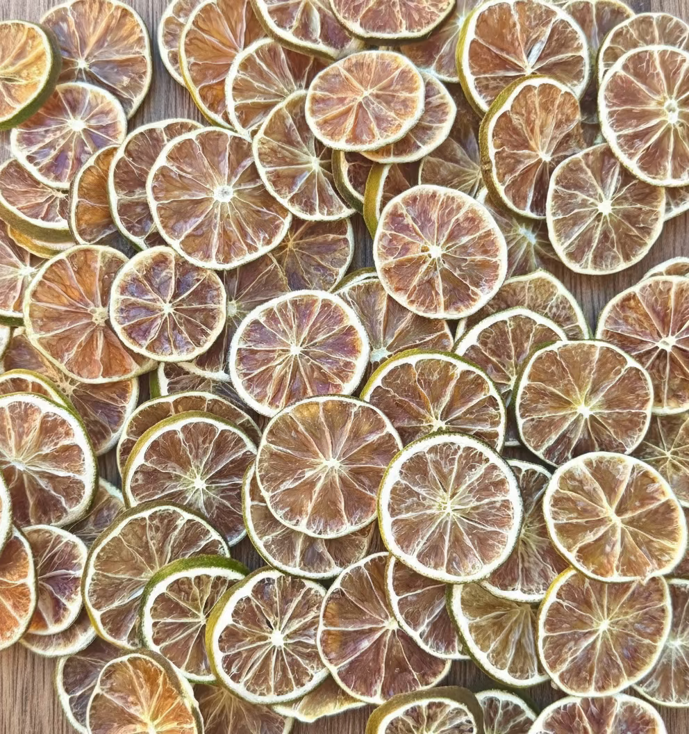 Dehydrated Lime Wheel Garnishes