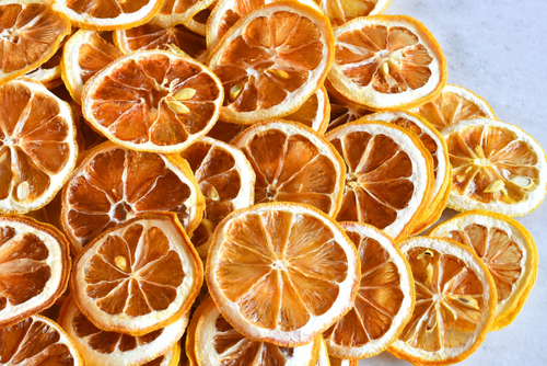 Dehydrated Lemon Wheel Garnishes